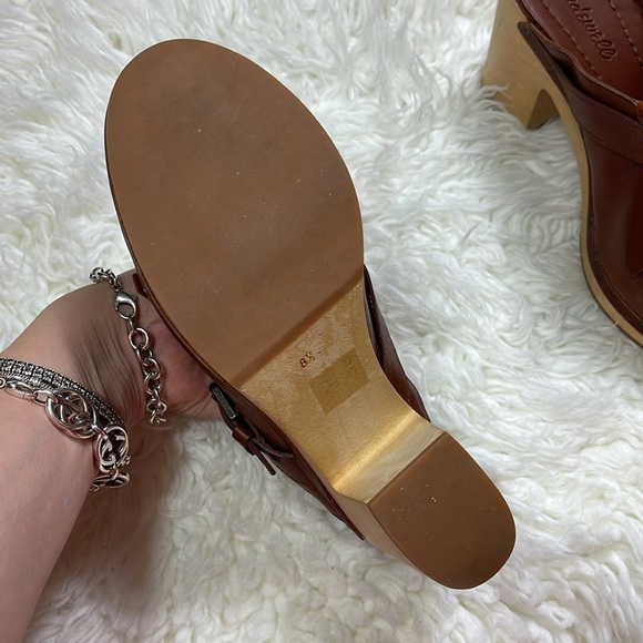 MADEWELL Brown LEATHER CLOG HEEL - Picture 6 of 13